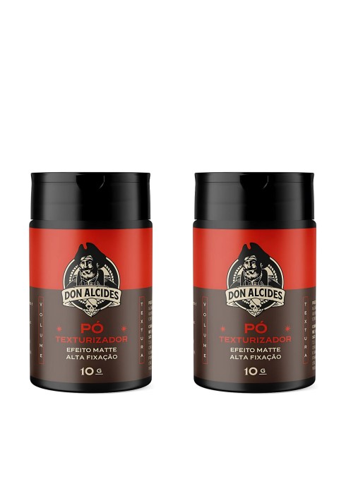 Kit 2 Pomada em Pó Don Alcides Matte Barba Negra Forte 10g — DON ALCIDES