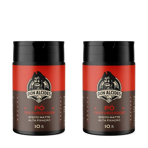 Kit 2 Pomada em Pó Don Alcides Matte Barba Negra Forte 10g