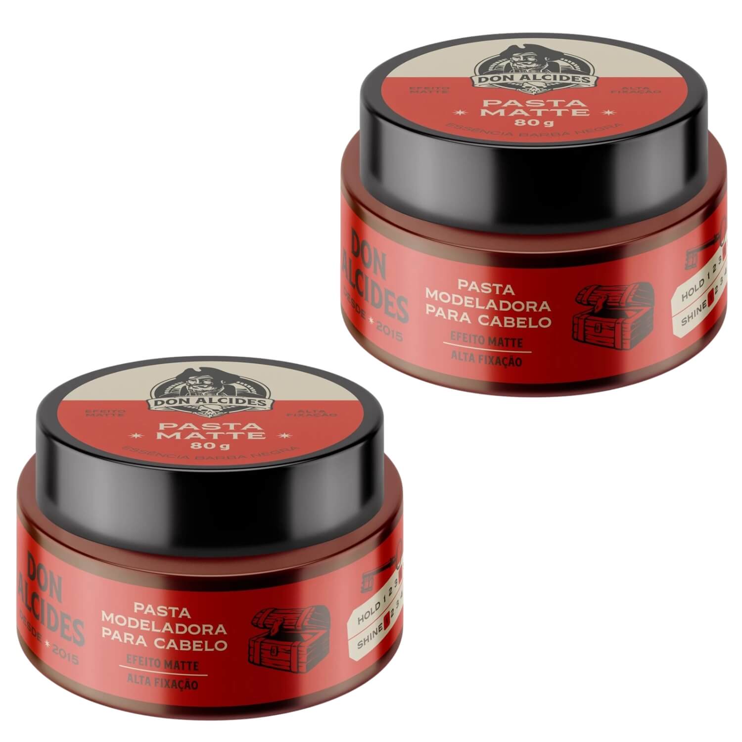 Pasta Modeladora Don Alcides Matte Barba Negra 80g - 2 un — DON ALCIDES