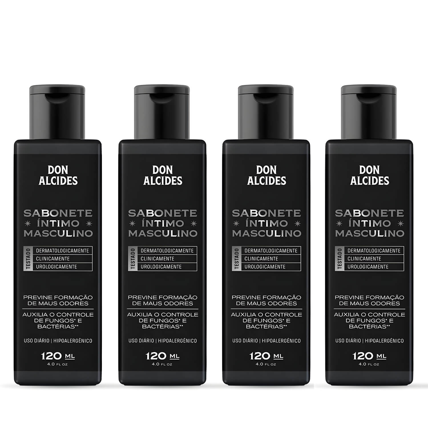 Sabonete Íntimo Masculino Don Alcides  Sem Perfume 120ml - 4 unidades — DON ALCIDES
