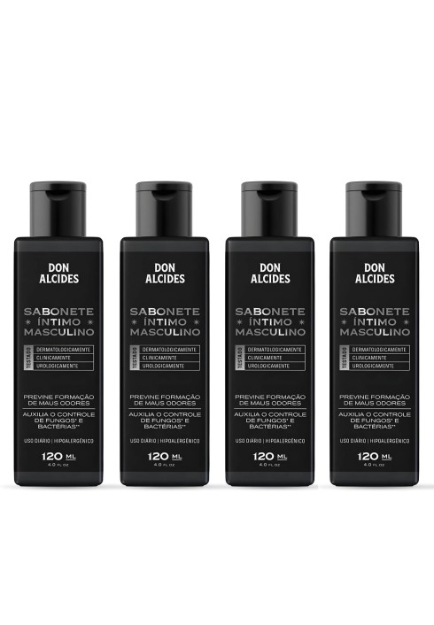 Sabonete Íntimo Masculino Don Alcides  Sem Perfume 120ml - 4 unidades — DON ALCIDES