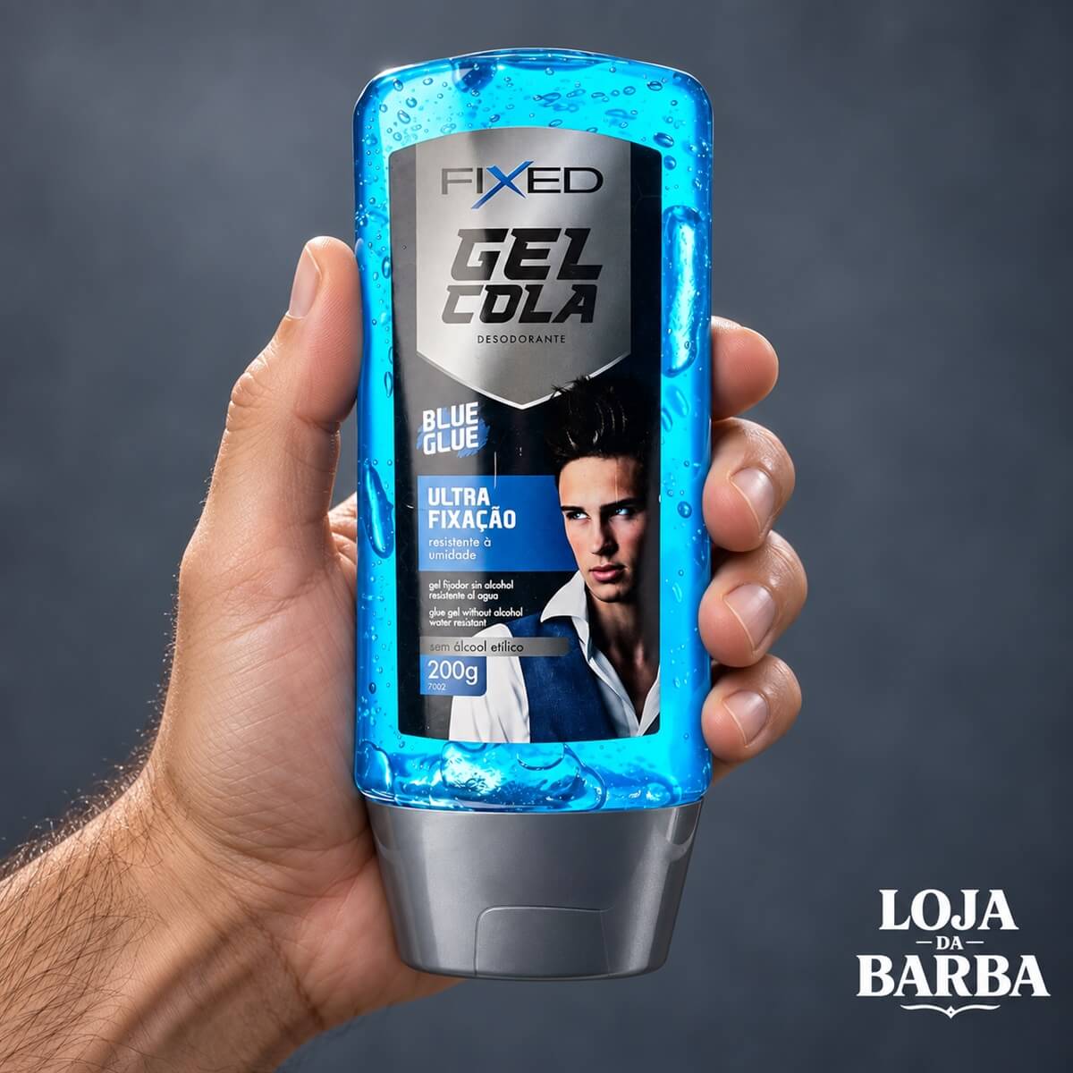 Kit 2 Gel Cola para Cabelo Fixed Azul Sem Álcool — FIXED