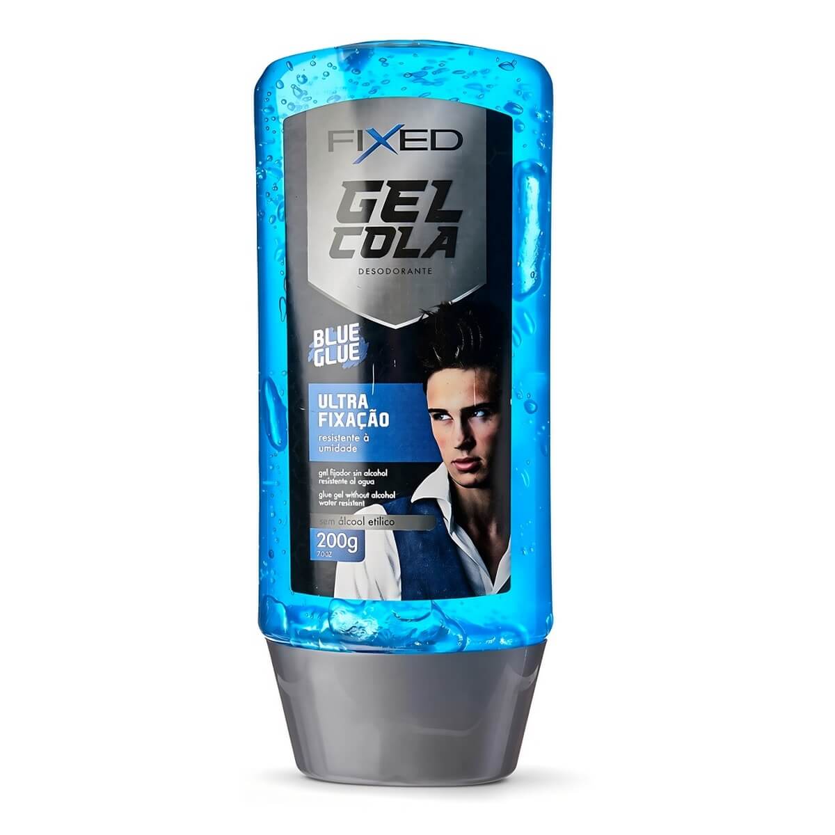 Kit 2 Gel Cola para Cabelo Fixed Azul Sem Álcool — FIXED