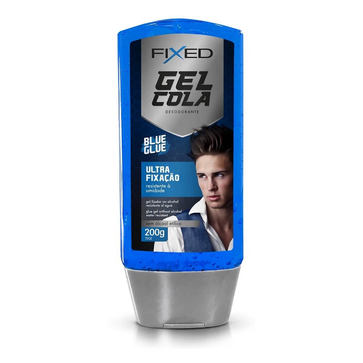 Kit 2 Gel Cola para Cabelo Fixed Azul Sem Álcool — FIXED