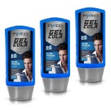 Kit 3 Gel Cola para Cabelo Fixed Azul Sem Álcool — FIXED