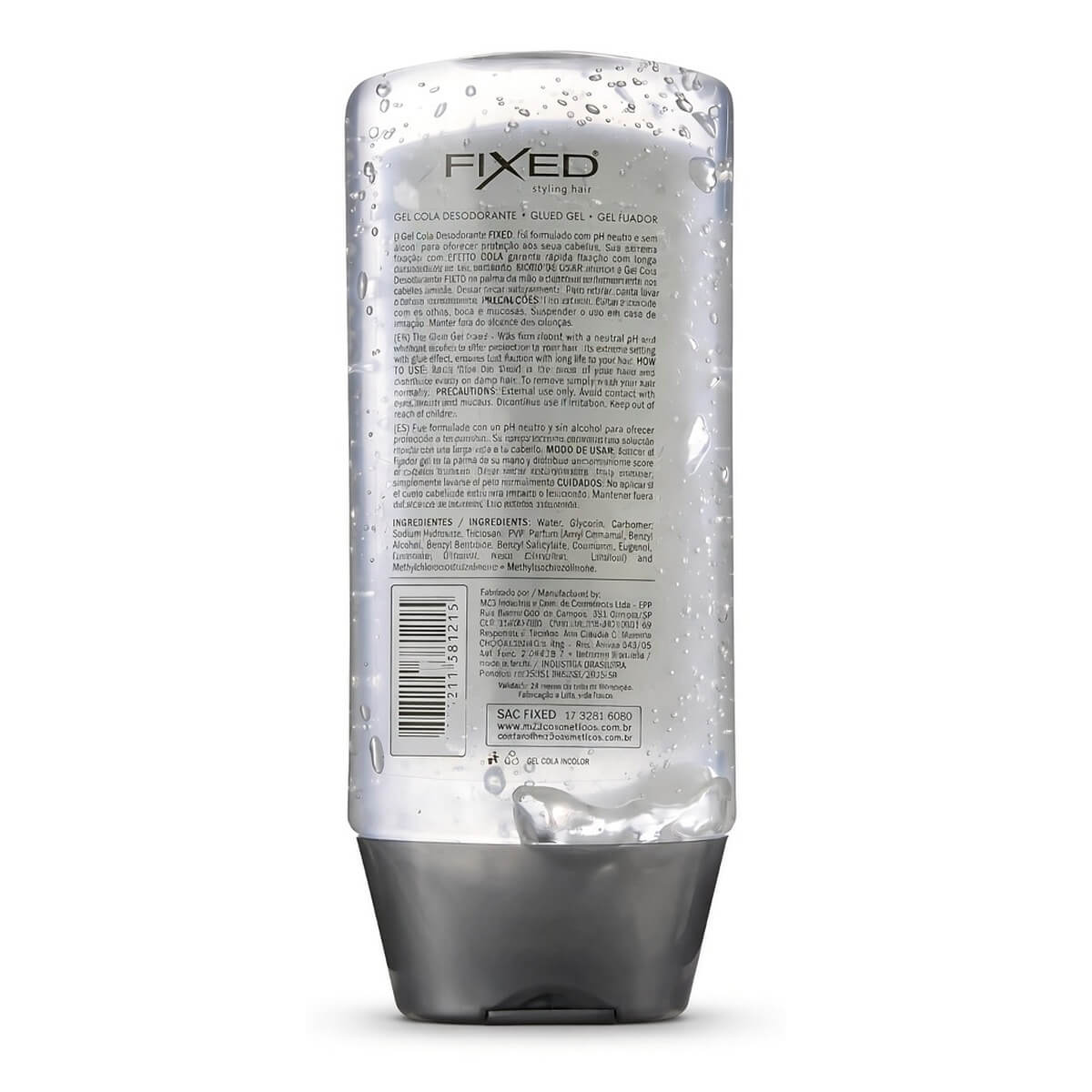 Kit 2 Gel Cola para Cabelo Fixed Incolor Sem Álcool — FIXED
