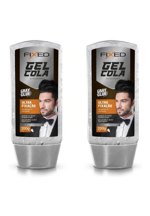 Kit 2 Gel Cola para Cabelo Fixed Incolor Sem Álcool — FIXED