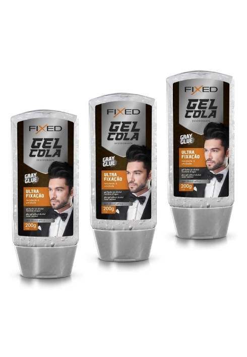 Kit 3 Gel Cola Fixed Incolor | Ultra Fixação — FIXED