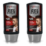 Kit 2 Gel Cola para Cabelo Fixed Preto Sem Álcool — FIXED
