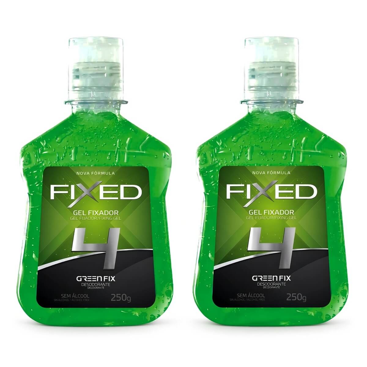 Kit 2 Gel Fixador Fixed N.4 Green Fix Fixação Média — FIXED