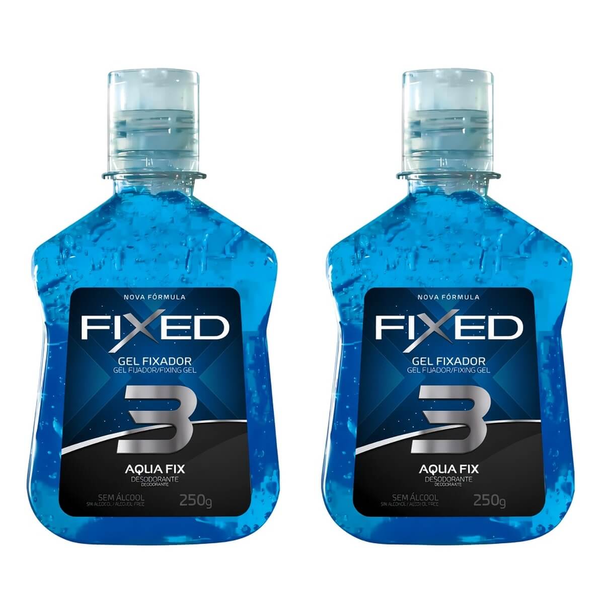 Kit 2 Gel Fixador Fixed N.3 Aqua Fix Fixação Média — FIXED