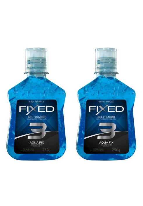 Kit 2 Gel Fixador Fixed N.3 Aqua Fix Fixação Média — FIXED