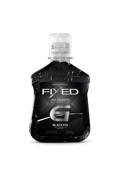Gel Fixador para Cabelo Fixed N.6 Black Fix Preto — FIXED