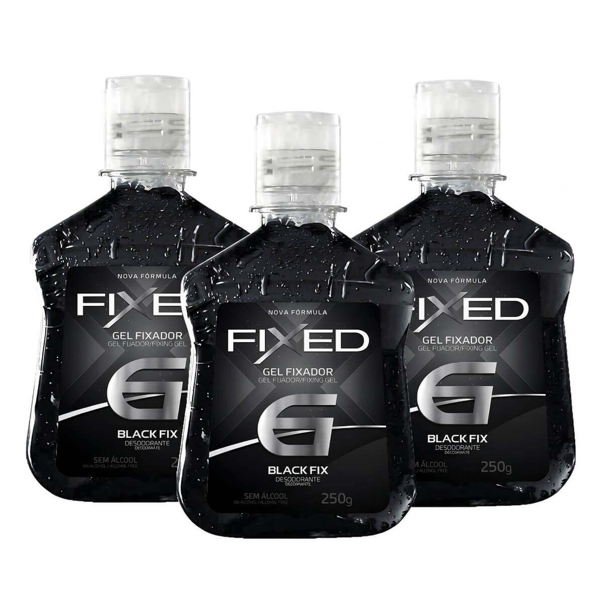 Kit 3 Gel Fixador Fixed N.6 Black Fix — FIXED