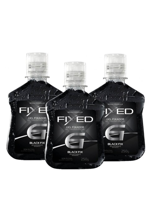Kit 3 Gel Fixador Fixed N.6 Black Fix — FIXED