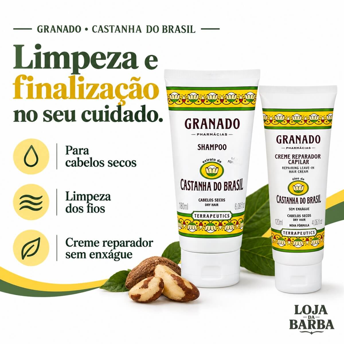 Kit Granado Castanha do Brasil Shampoo + Creme Reparador — GRANADO