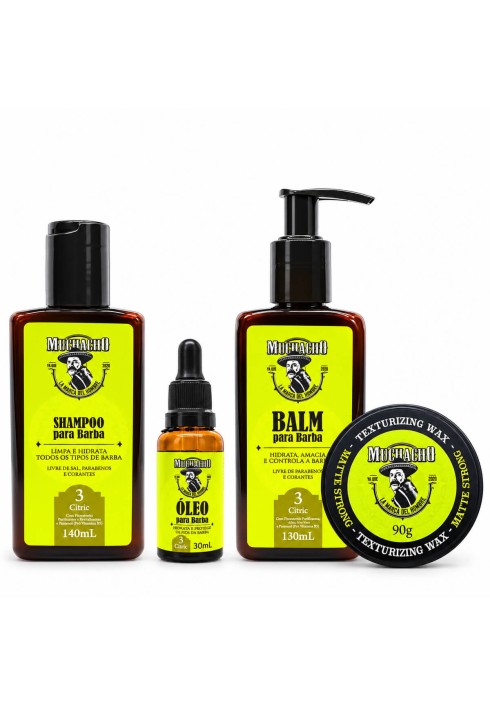 Kit para Barba e Cabelo Muchacho Citric Completo — MUCHACHO