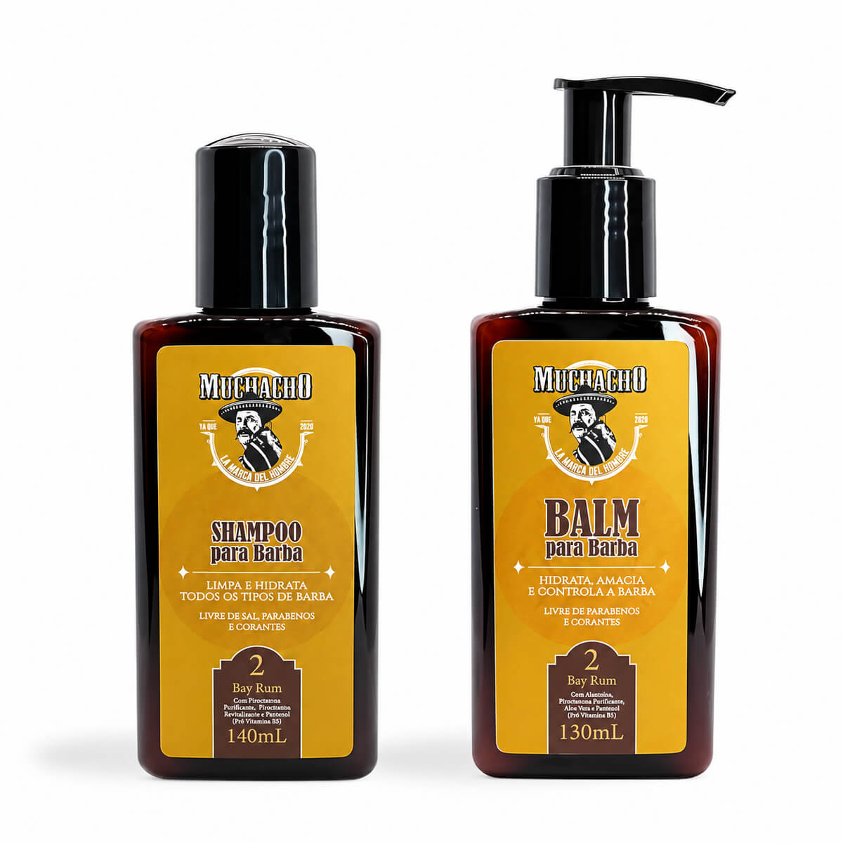 Kit de barba Muchacho Bay Rum - Shampoo + Balm — MUCHACHO