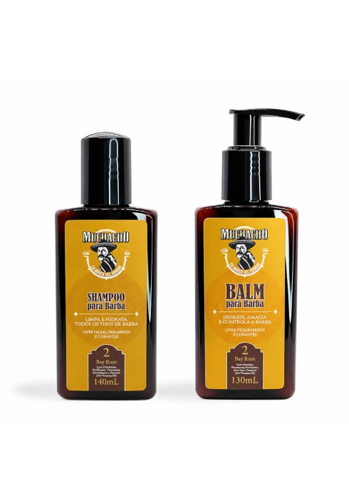 Kit de barba Muchacho Bay Rum - Shampoo + Balm — MUCHACHO