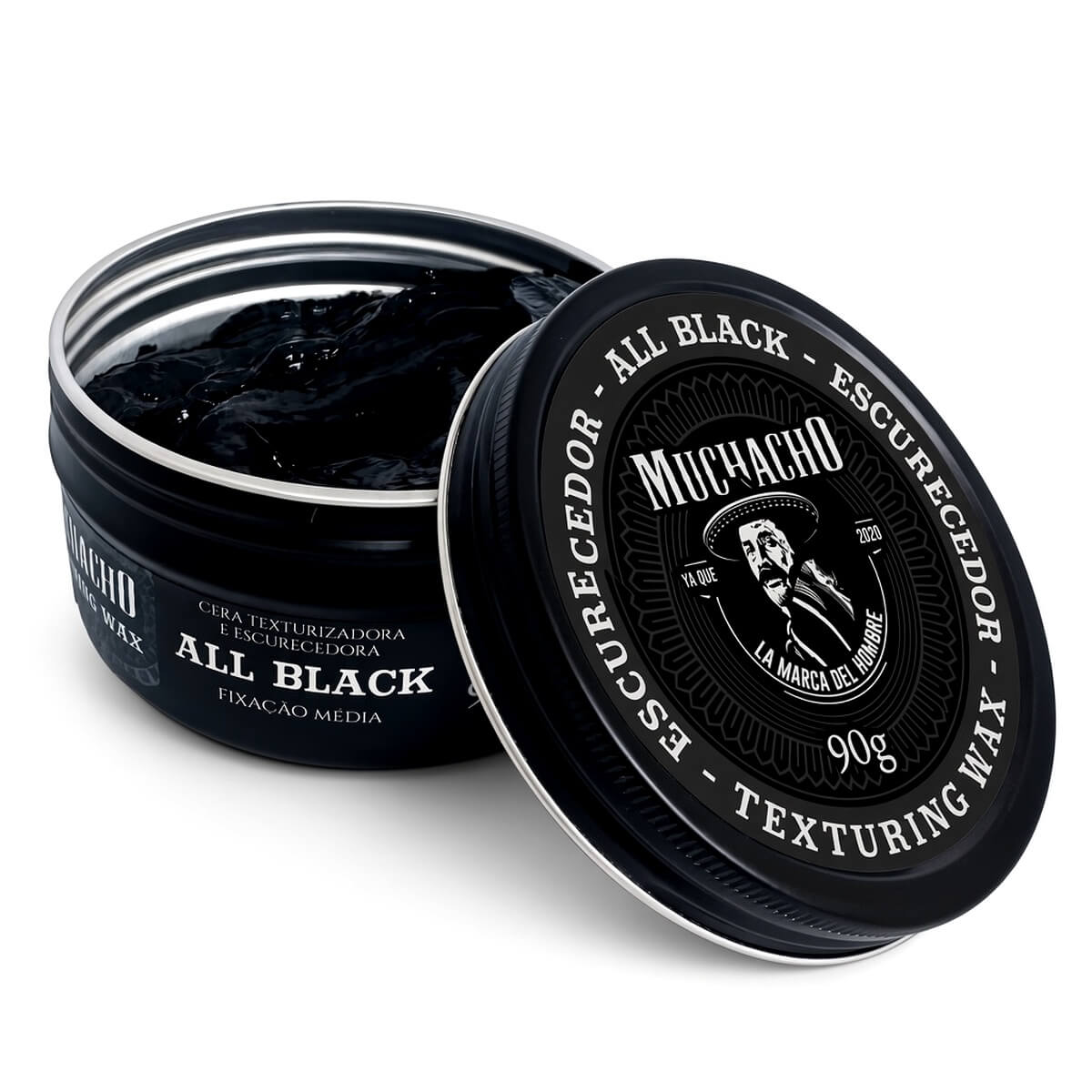 Cera Modeladora Escurecedora Muchacho All Black Matte 90g — MUCHACHO
