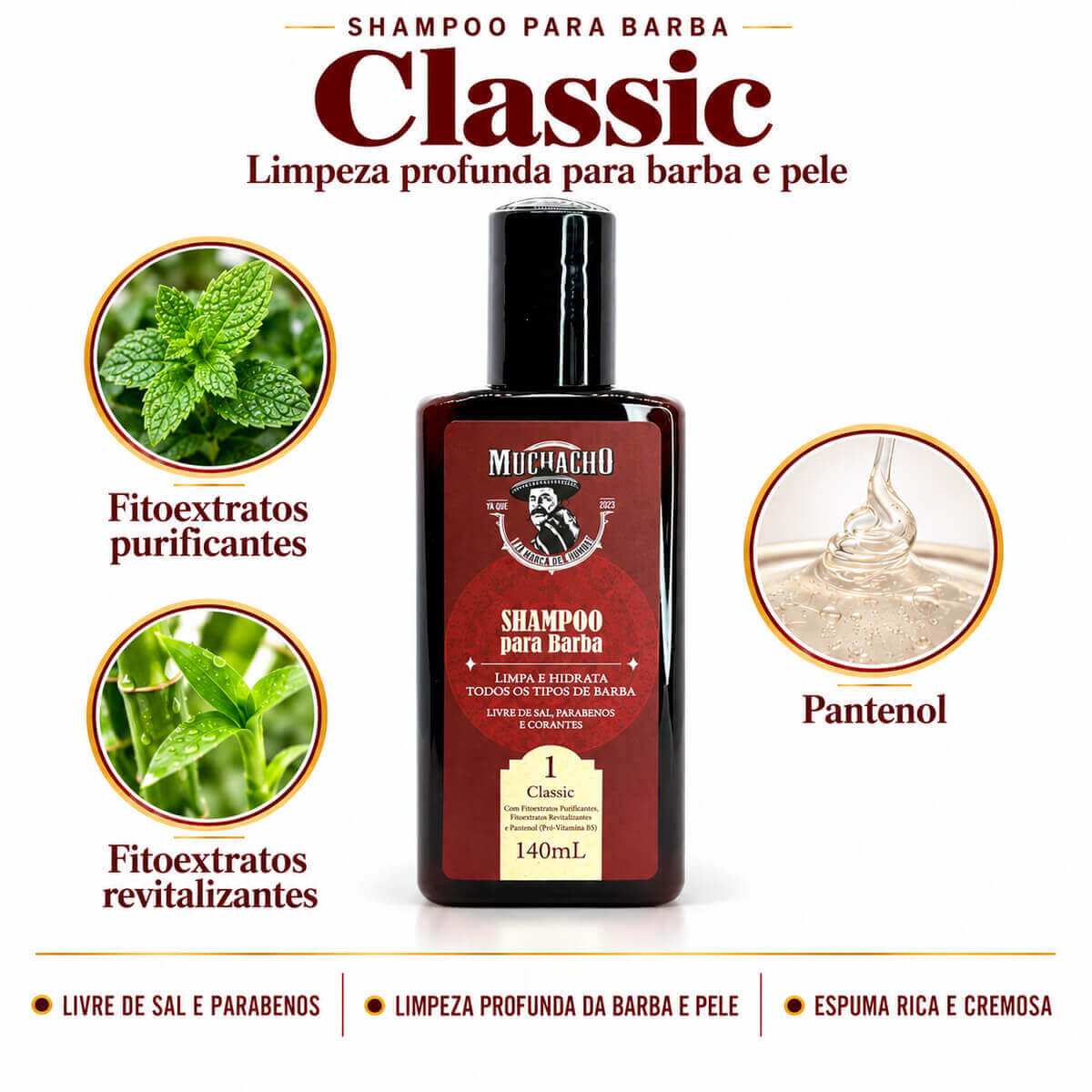 Kit para Barba Muchacho Classic Shampoo + Balm — MUCHACHO