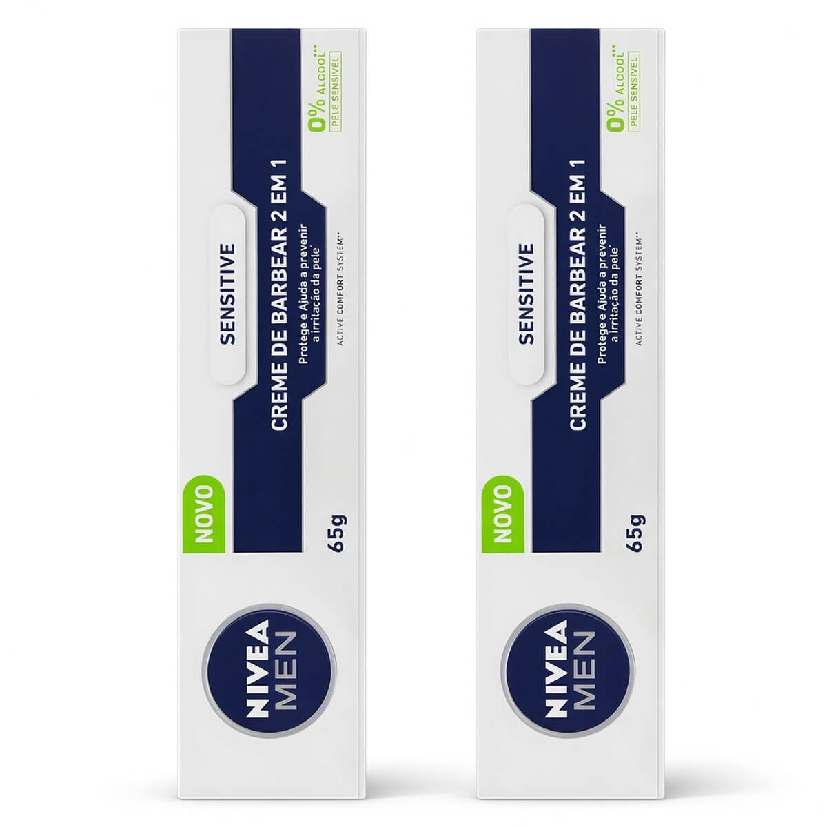 Kit 2 Cremes de Barbear Nivea Men Sensitive 2 em 1 — NIVEA MEN