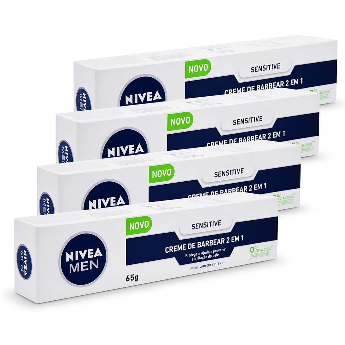 Kit 4 Cremes de Barbear Nivea Men Pele Sensível — NIVEA MEN