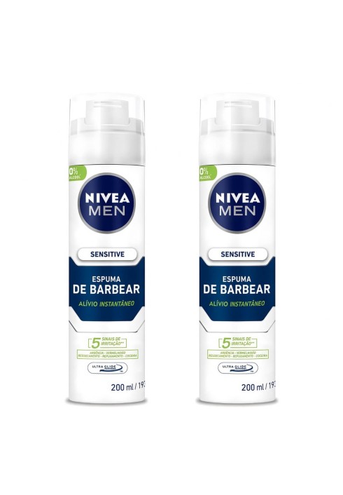 Kit 2 Espumas de Barbear Nivea Men Sensitive — NIVEA MEN