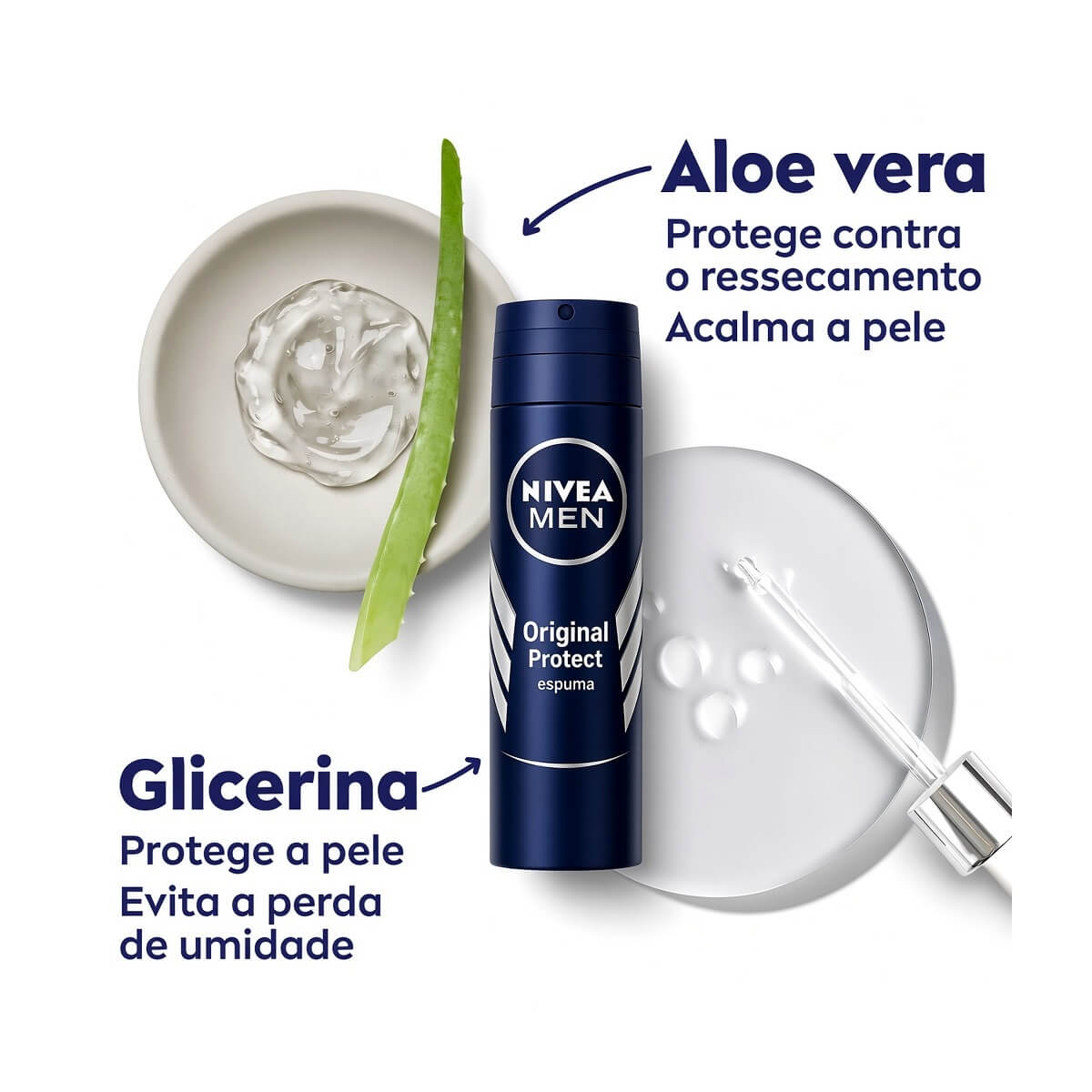 Kit 2 Espumas de Barbear Nivea Men Original Protect — NIVEA MEN