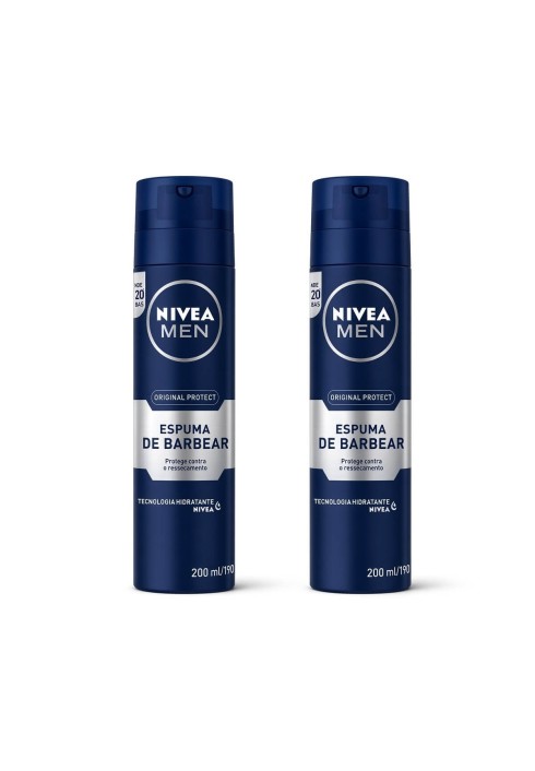Kit 2 Espumas de Barbear Nivea Men Original Protect — NIVEA MEN