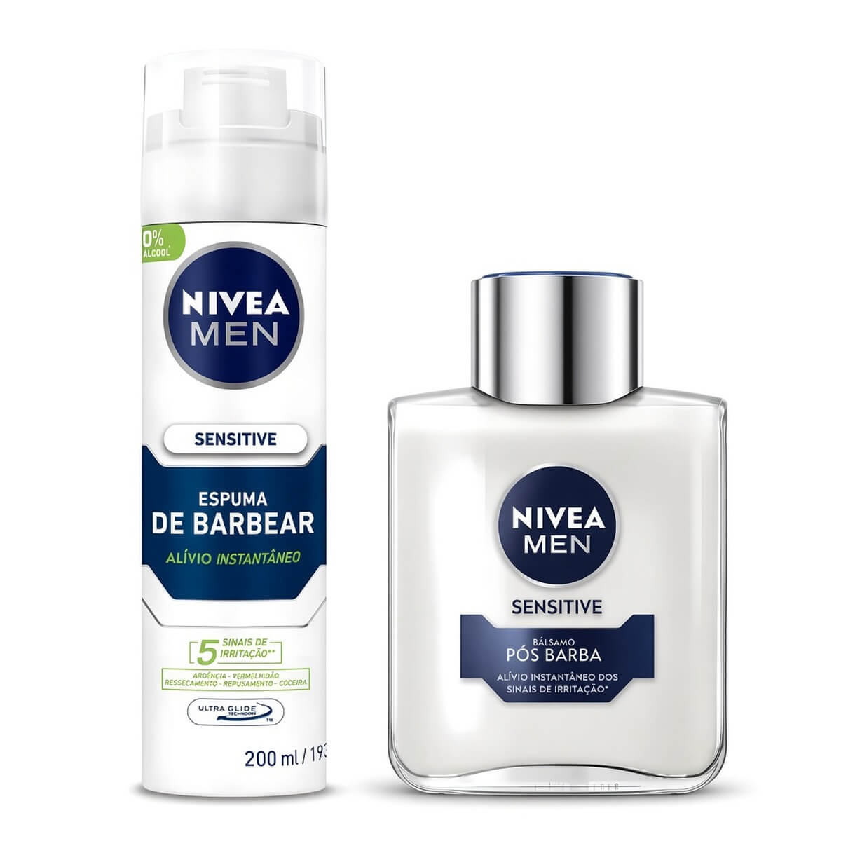 Kit para Barbear Nivea Men Sensitive Espuma de Barbear e Pós Barba — NIVEA MEN