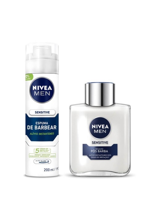 Kit para Barbear Nivea Men Sensitive Espuma de Barbear e Pós Barba — NIVEA MEN