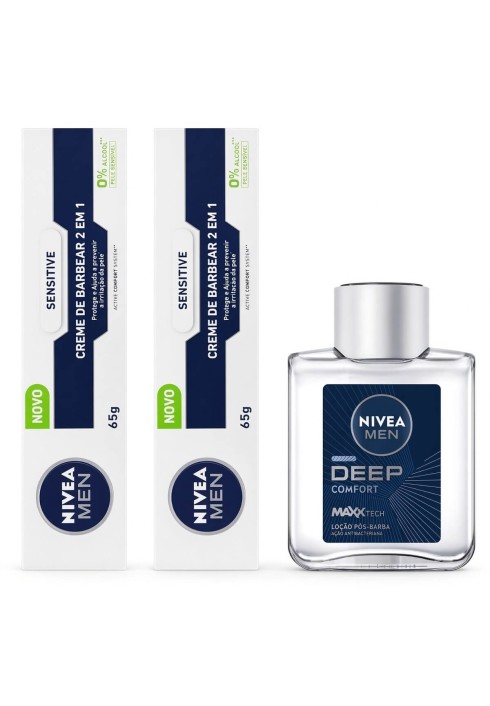 Kit Nivea Men - 2 Cremes Sensitive + Pós Barba Deep Comfort — NIVEA MEN