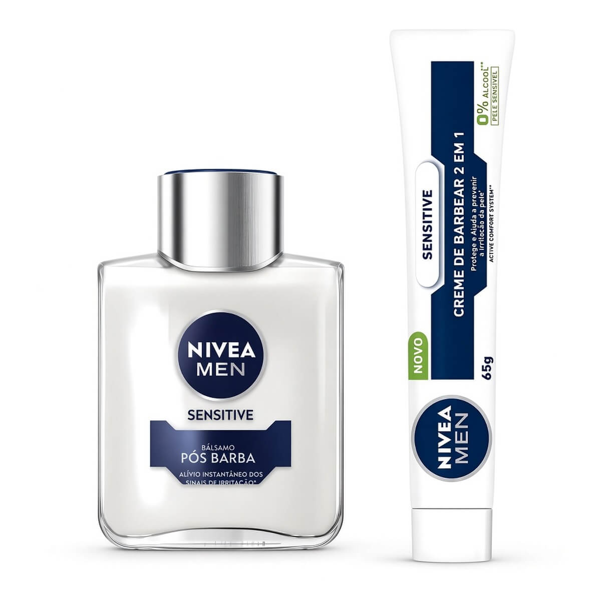 Kit para Barbear Nivea Men Sensitive Creme de Barbear e Pós Barba — NIVEA MEN