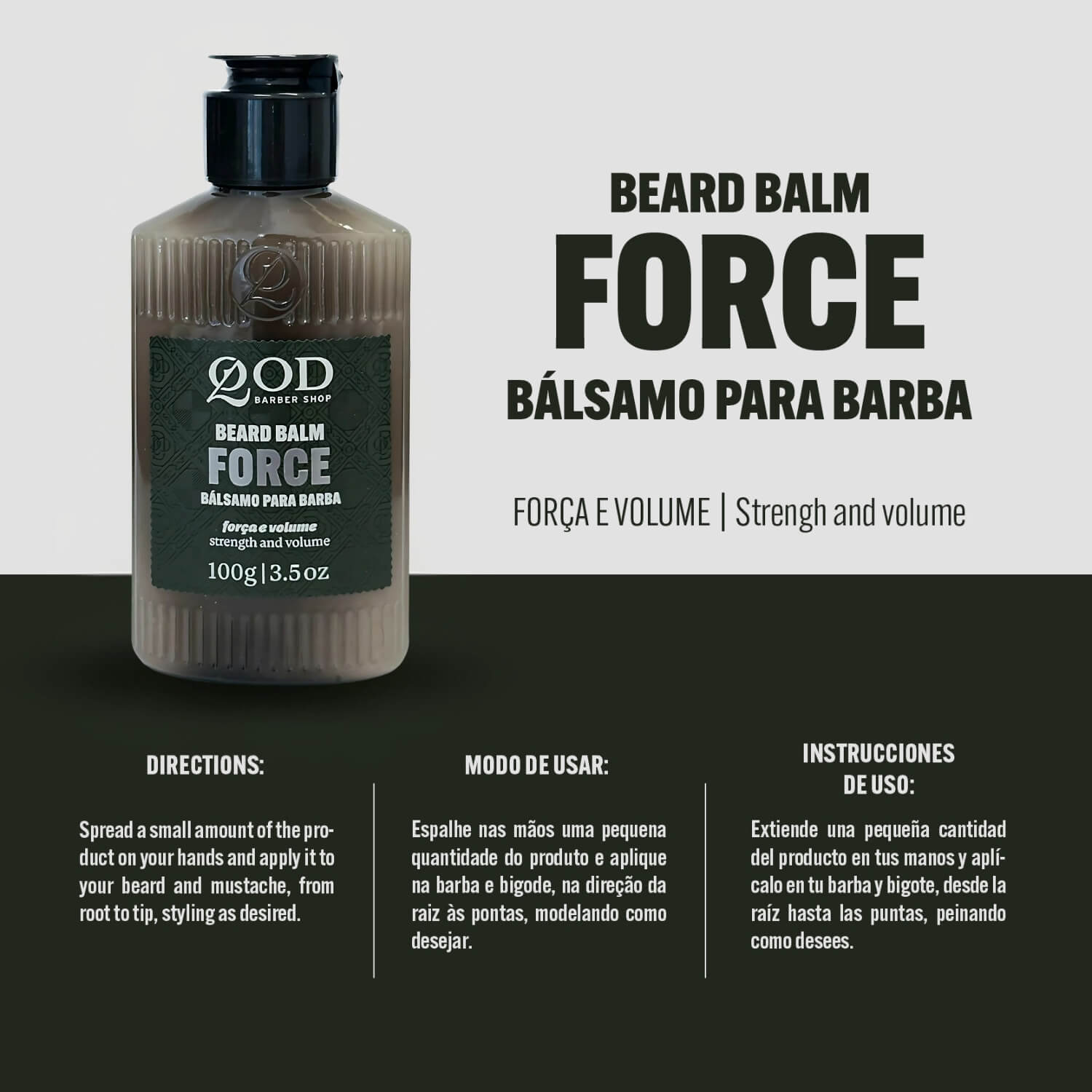 Kit Asseio e Força QOD: Shampoo Whiskey (220ml) e Balm Fortalecedor (100g) — QOD BARBER SHOP