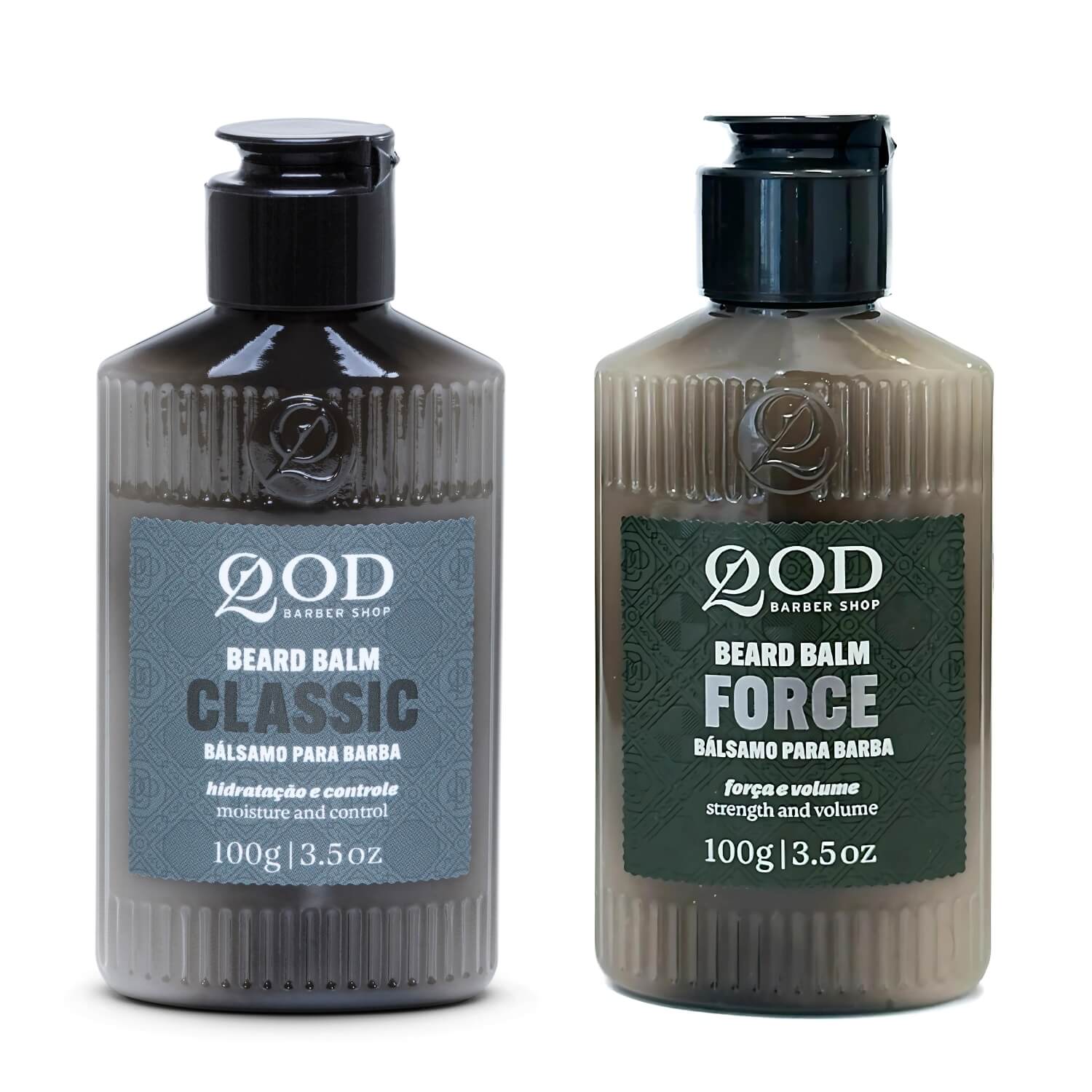 Kit 2 Unidades: Balm para Barba QOD Classic e Fortalecedor Force 100g — QOD BARBER SHOP