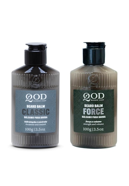 Kit 2 Unidades: Balm para Barba QOD Classic e Fortalecedor Force 100g — QOD BARBER SHOP