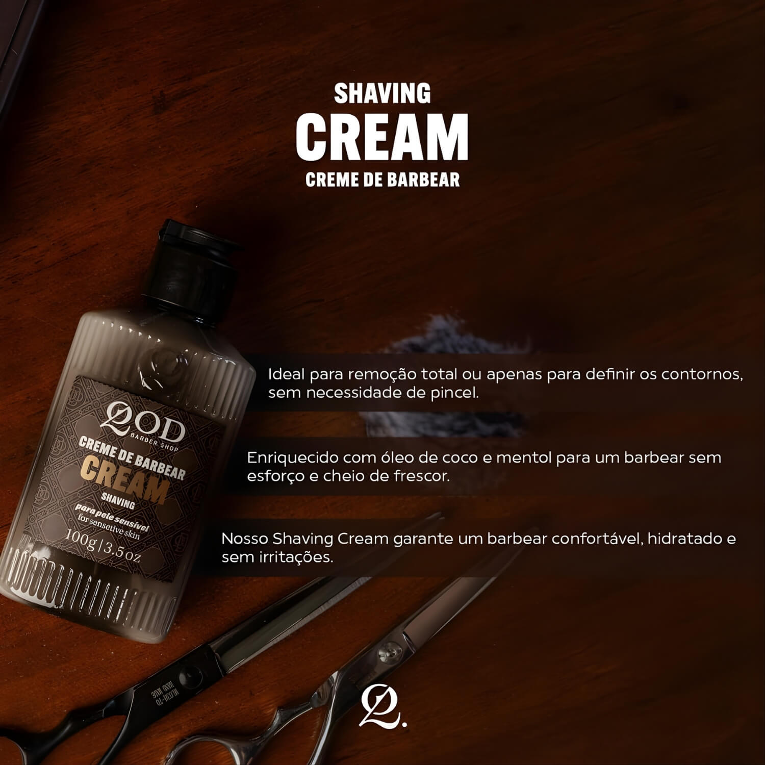 Creme de Barbear para Pele Sensível QOD Barber Shop 100g — QOD BARBER SHOP