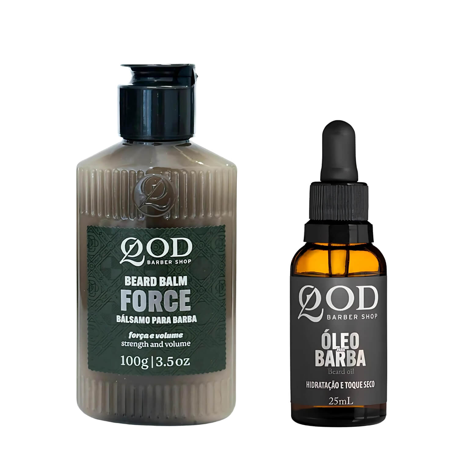 Kit Antiquebra QOD: Balm Fortalecedor (100g) e Óleo de Barba (25ml) — QOD BARBER SHOP
