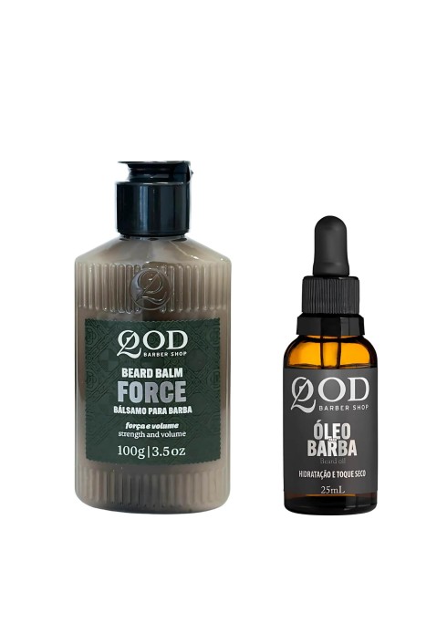 Kit Antiquebra QOD: Balm Fortalecedor (100g) e Óleo de Barba (25ml) — QOD BARBER SHOP