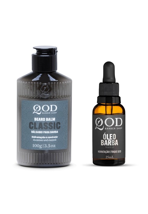 Kit Hidratação de Barba QOD: Balm Modelador (70g) e Óleo (25ml) — QOD BARBER SHOP