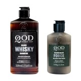 Kit Asseio e Força QOD: Shampoo Whiskey (220ml) e Balm Fortalecedor (100g) — QOD BARBER SHOP