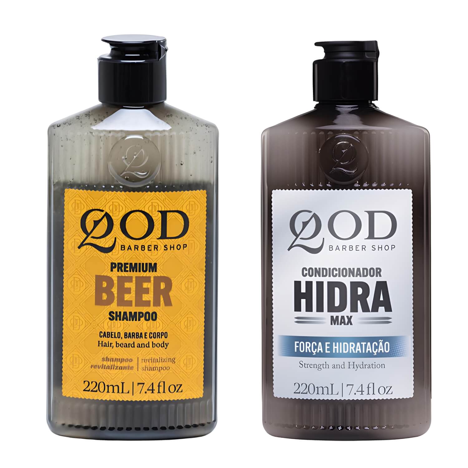Kit QOD Lavagem Completa: Shampoo Beer e Condicionador Hidra Max (220ml) — QOD BARBER SHOP