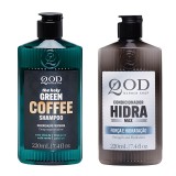 Kit Revigorante QOD: Shampoo Green Coffee e Condicionador Hidra (220ml) — QOD BARBER SHOP