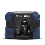 Kit Triple Pack QOD: Shampoo Whiskey 220ml + Pomada 70g + Óleo 25ml + Necessaire — QOD BARBER SHOP