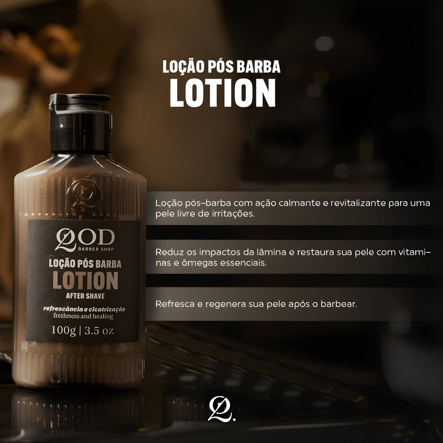 Loção Pós-Barba QOD Barber Shop Refrescância e Cicatrização — QOD BARBER SHOP