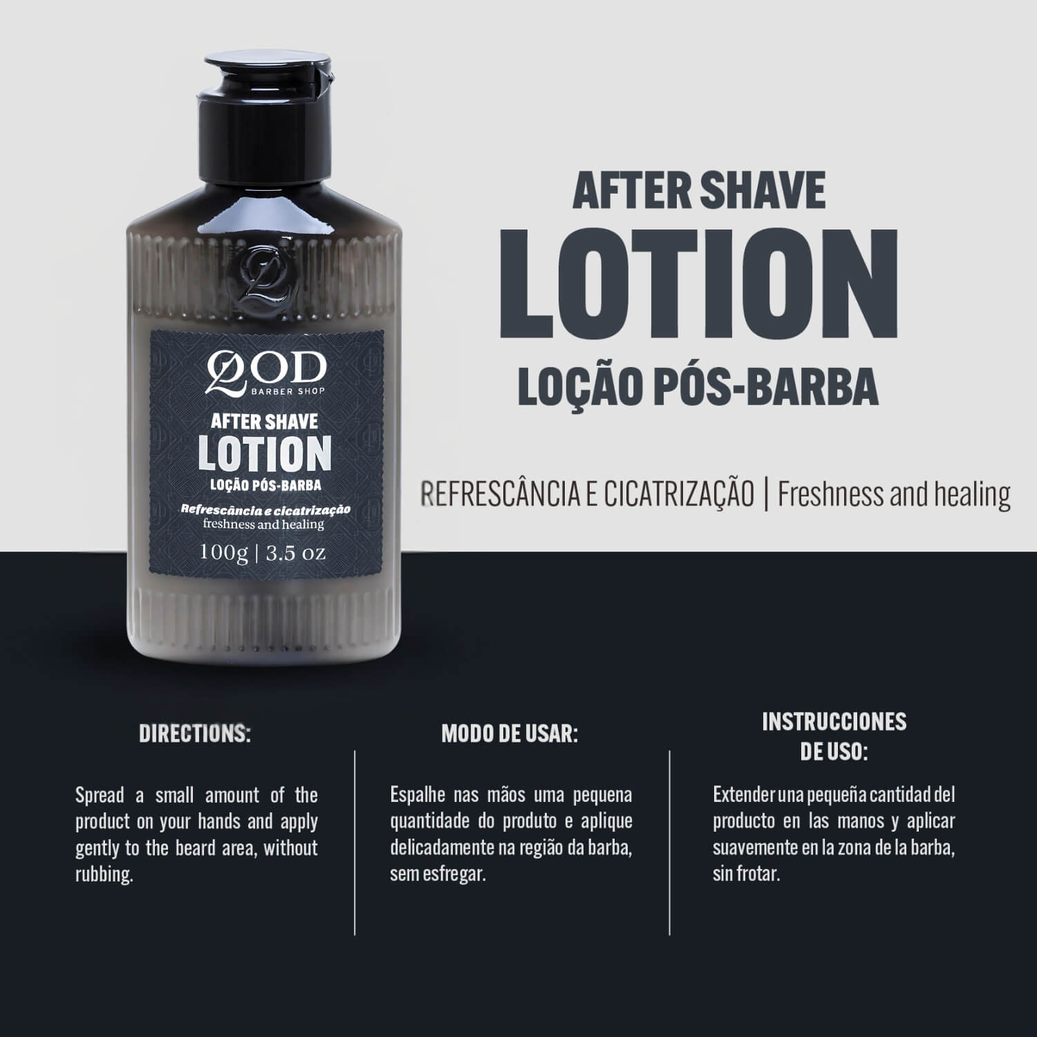 Loção Pós-Barba QOD Barber Shop Refrescância e Cicatrização — QOD BARBER SHOP