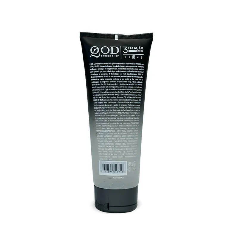 Gel para Cabelo QOD Barber Shop Fixação Forte N.3 200g — QOD BARBER SHOP
