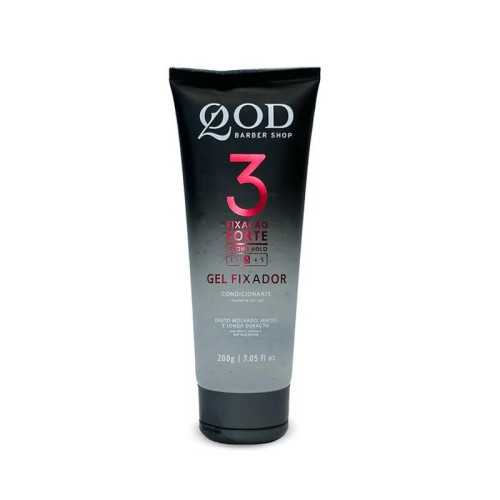 Gel para Cabelo QOD Barber Shop Fixação Forte N.3 200g Gel para Cabelo QOD Barber Shop Fixação Forte N.3 200g