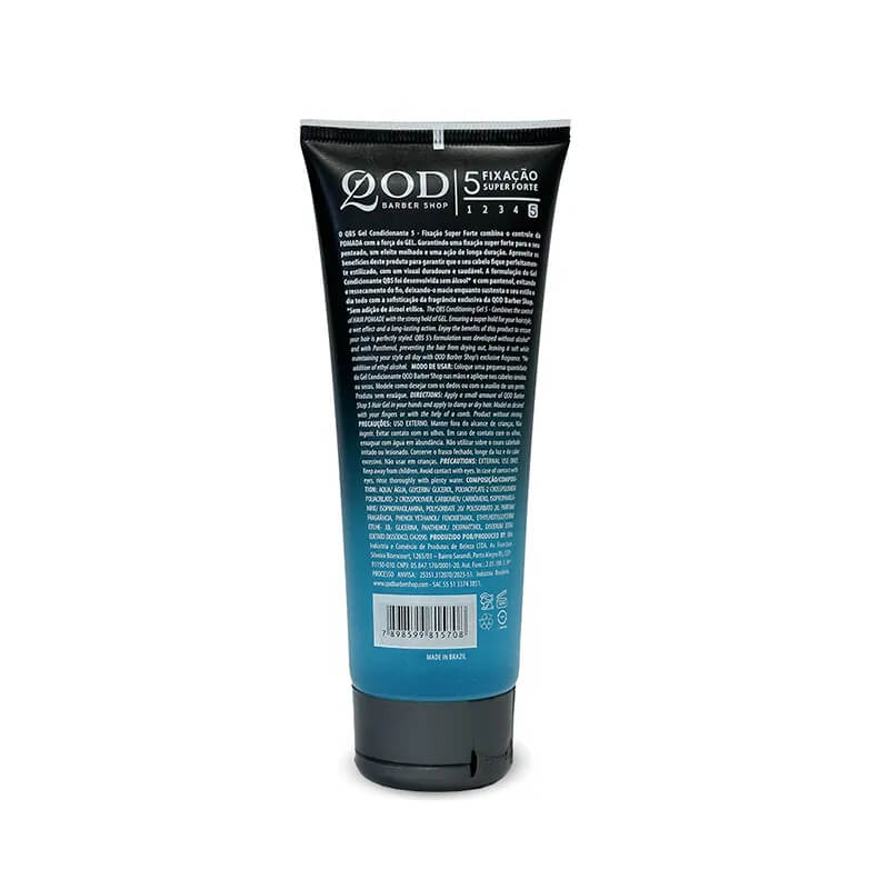 Gel para Cabelo QOD Barber Shop Fixação Super Forte N.5 200g — QOD BARBER SHOP